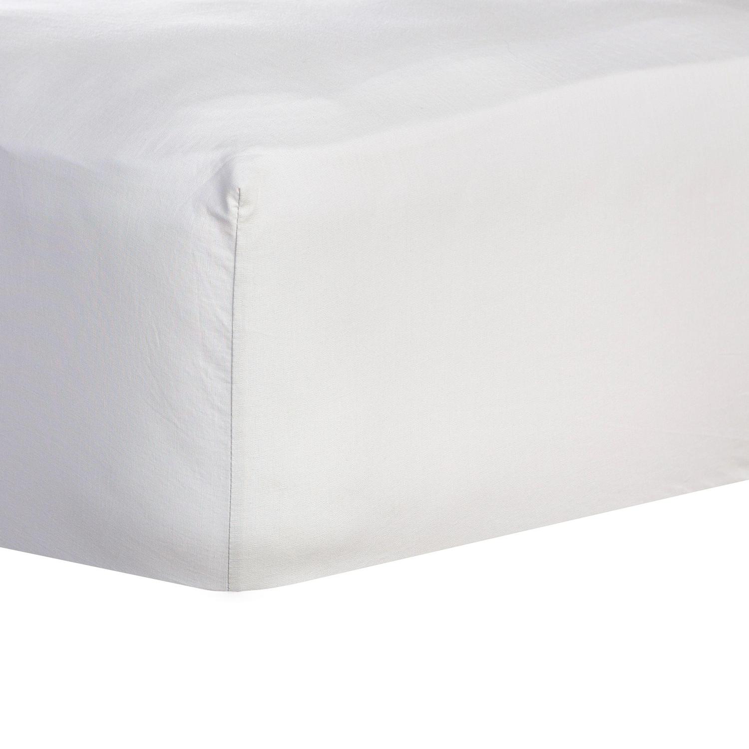 Better Homes and Gardens Cotton Percale 300 Thread Count Sheet Set， Queen， White， 4-Pieces