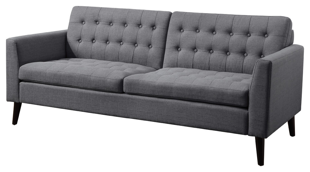 Estrella Tufted Sofa   Midcentury   Sofas   by Mulhouse Furniture  Houzz