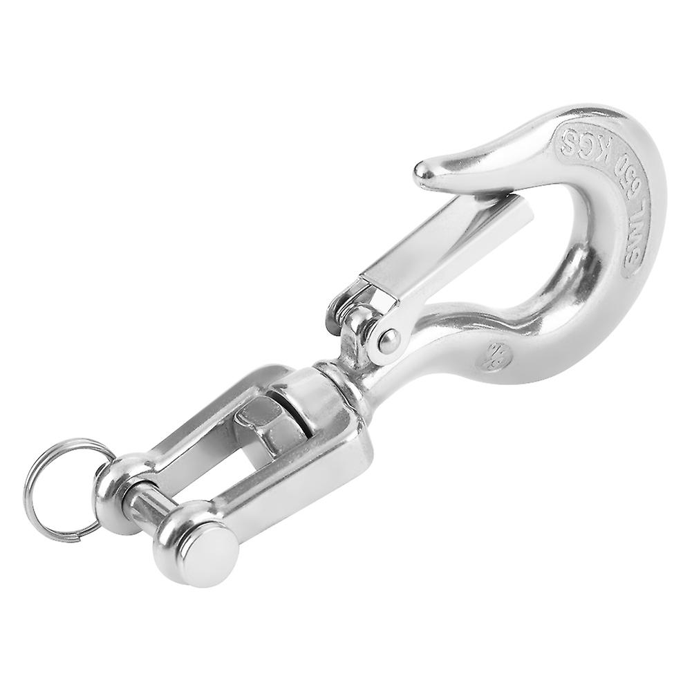 304 Stainless Steel Swivel Lifting Hook With Latch Rigging Accessory (650kg)