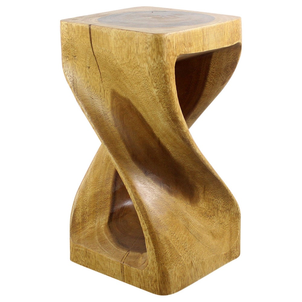 Haussmann? Original Wood Twist Stool 10 X 10 X 18 In High Oak Oil - 10 x 10 x 18