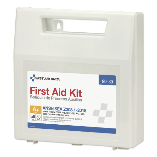 First Aid Only ANSI Class A+ First Aid Kit for 50 People， 183 Pieces， Plastic Case (90639)