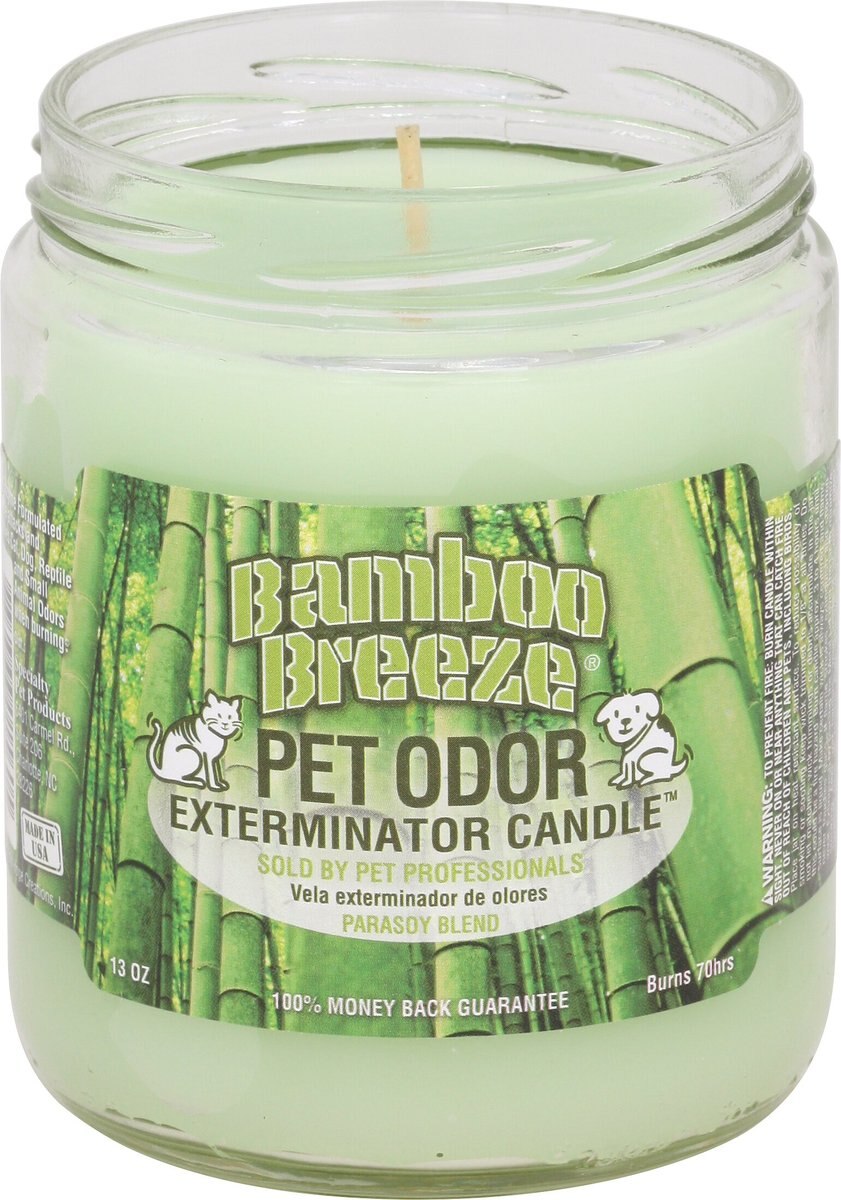 Pet Odor Exterminator Bamboo Breeze Deodorizing Candle Jar