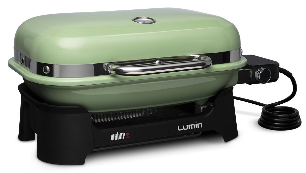 Weber Seafoam Green Lumin Compact Electric Grill