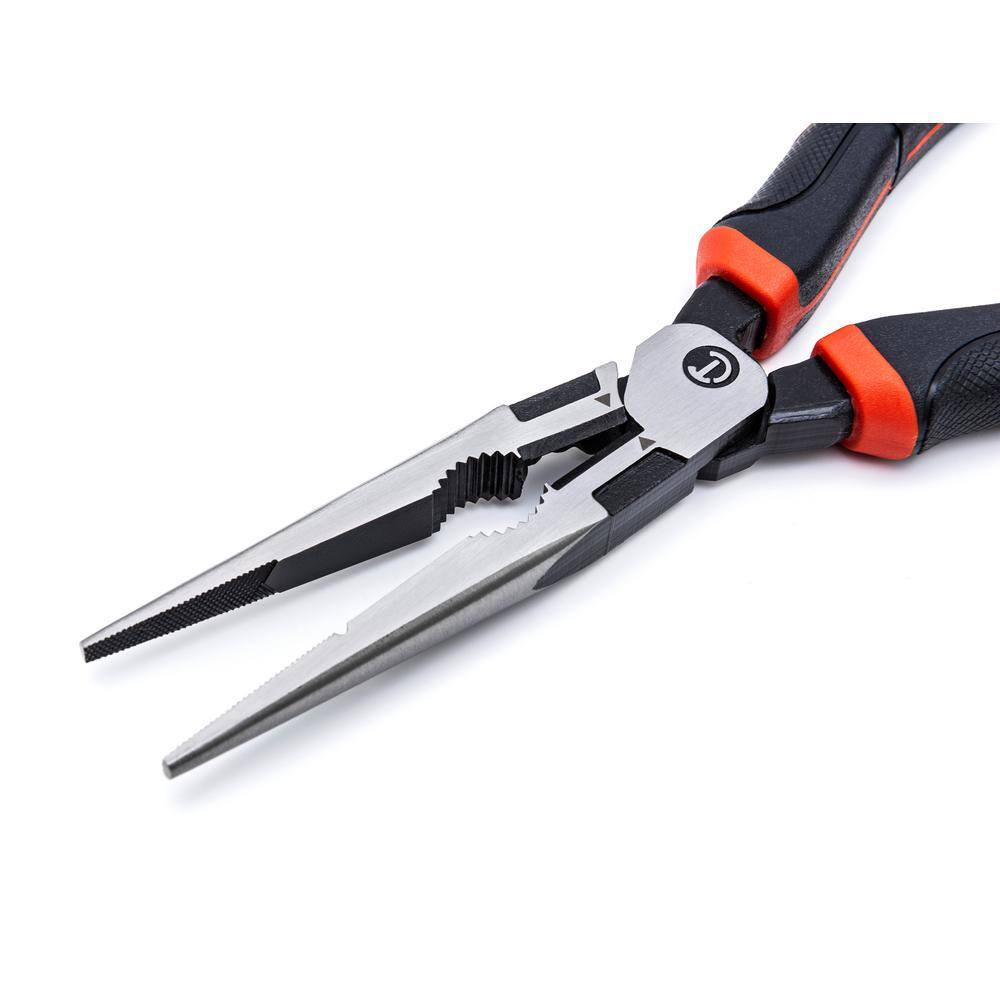 Crescent 8 in. Z2 Dual Material High Leverage Long Nose Pliers Z6548CG-06