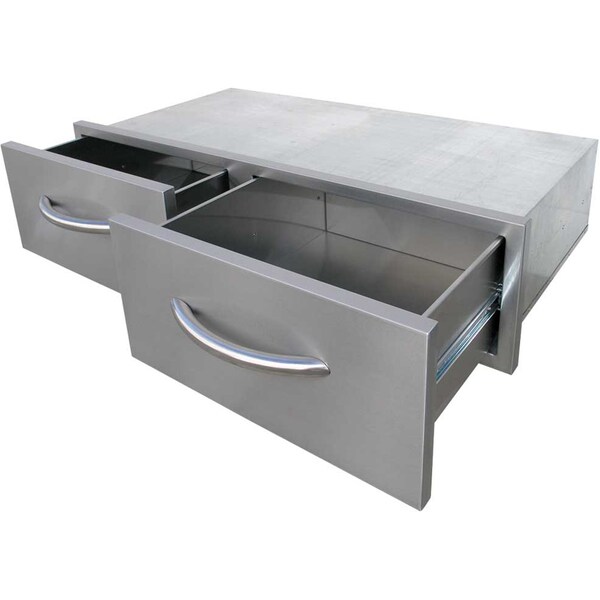 2 Drawer， Horizontal Bins