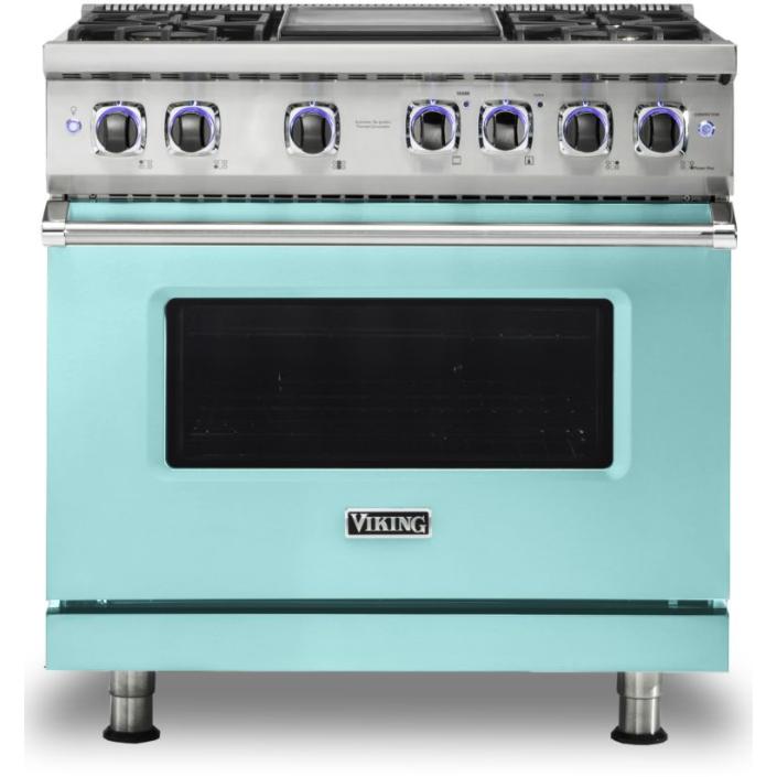 Viking 36-inch Freestanding Gas Range with Elevation Burners VGR7362-4GBWLP