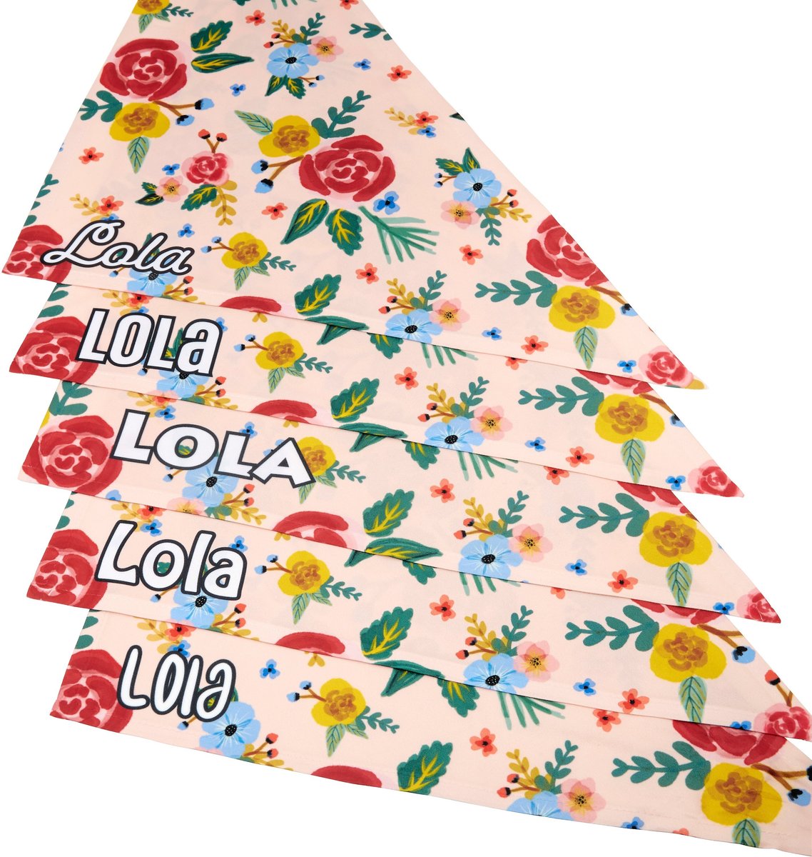 Frisco Floral Personalized Dog and Cat Bandana