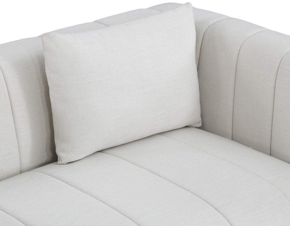 Lucia Beige Linen Textured Fabric Chair   Transitional   Sofas   by Meridian Furniture  Houzz