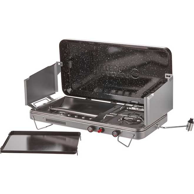 Magellan Outdoors Two Burner Stove with Griddle