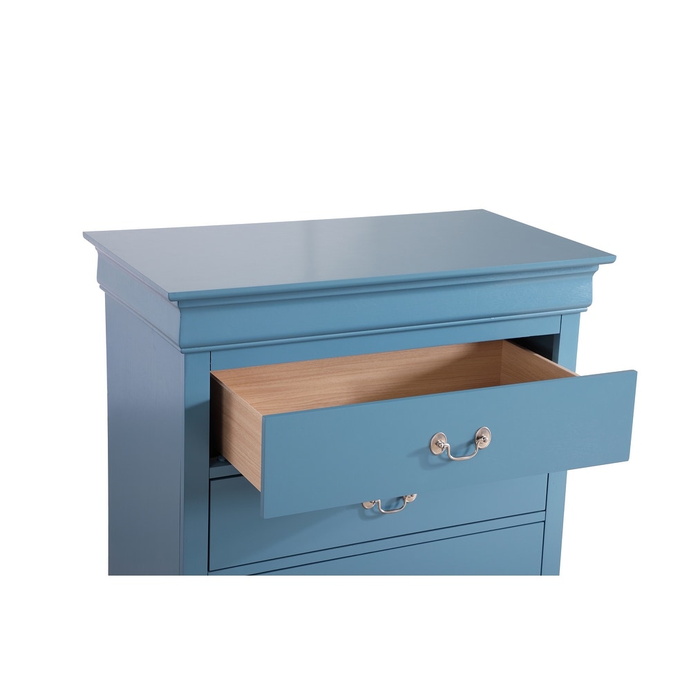 Louis Phillipe 5 Drawer Chest of Drawers (33 in L. X 18 in W. X 48 in H)