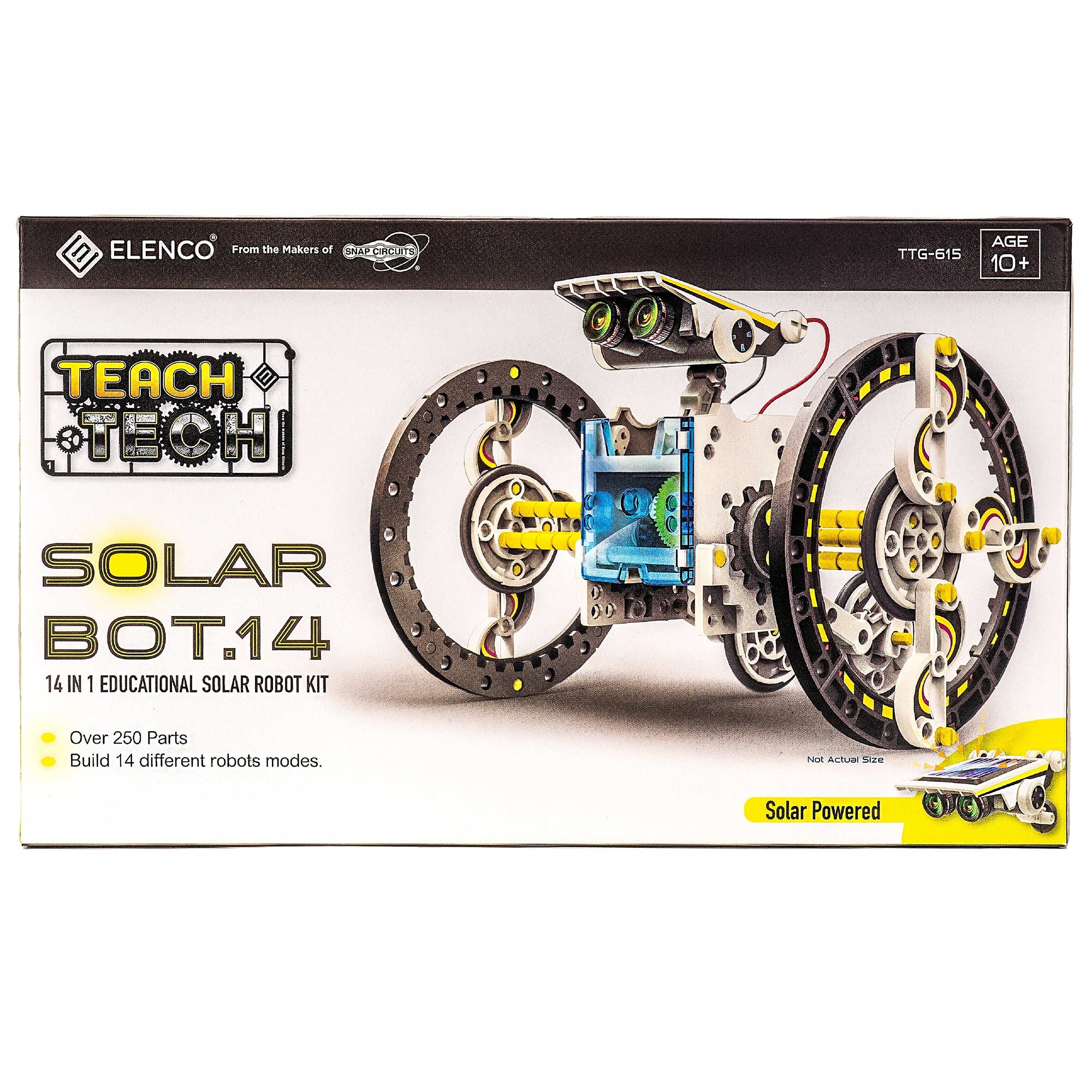 Teach Tech SolarBot.14， Transforming Solar Robot Kit， STEM Learning Toys for Kids 10+