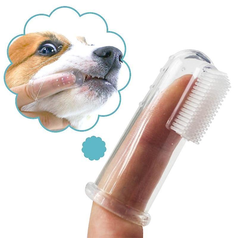 Super Soft Pet Finger Toothbrush Teddy Dog Brush Bad Breath Tartar Teeth Care Tool Dog Cat Cleaning Silicagel Pet Supplies