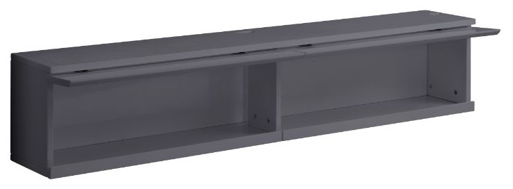 Acme Ximena Floating TV Stand LED and Gray Finish   Industrial   Entertainment Centers And Tv Stands   by AMOC  Houzz