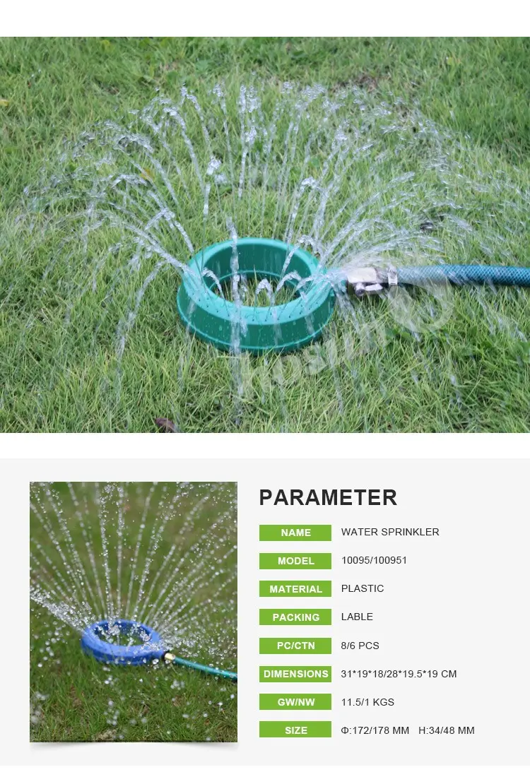 Garden Supplies 360 Degree Spraying Plastic Ring Sprinkler