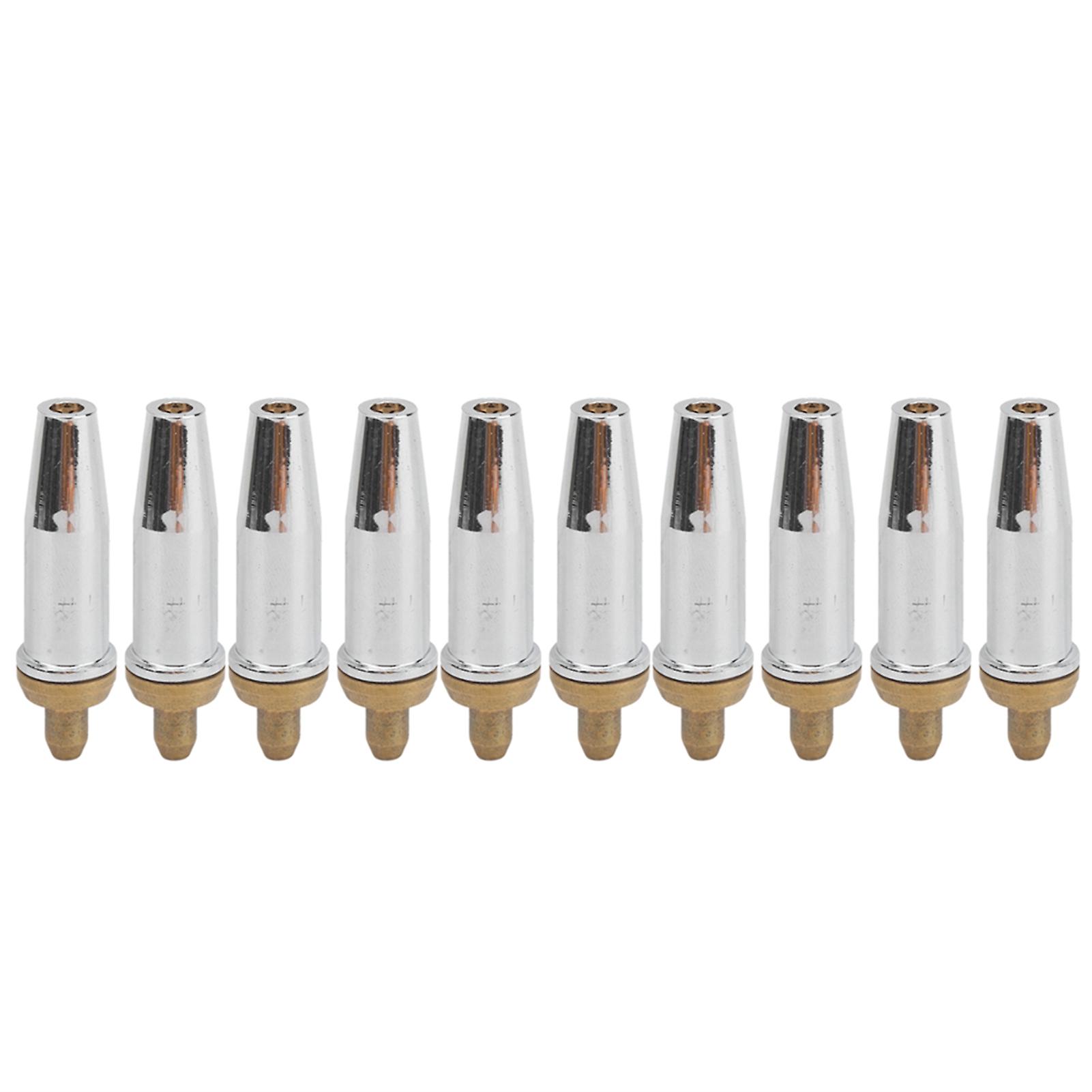 10pcs Gas Cutting Nozzle Tip Propane Acetylene Machine Sleeve Type Gun Head G07301#