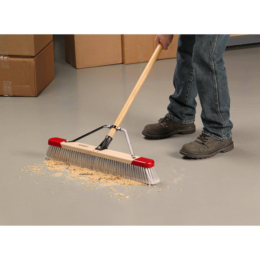 Harper 24 in. Easy to Assemble Indoor Push Broom 2224P1