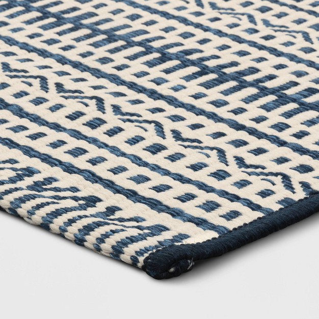 Pattern Stripe Outdoor Rug Blue