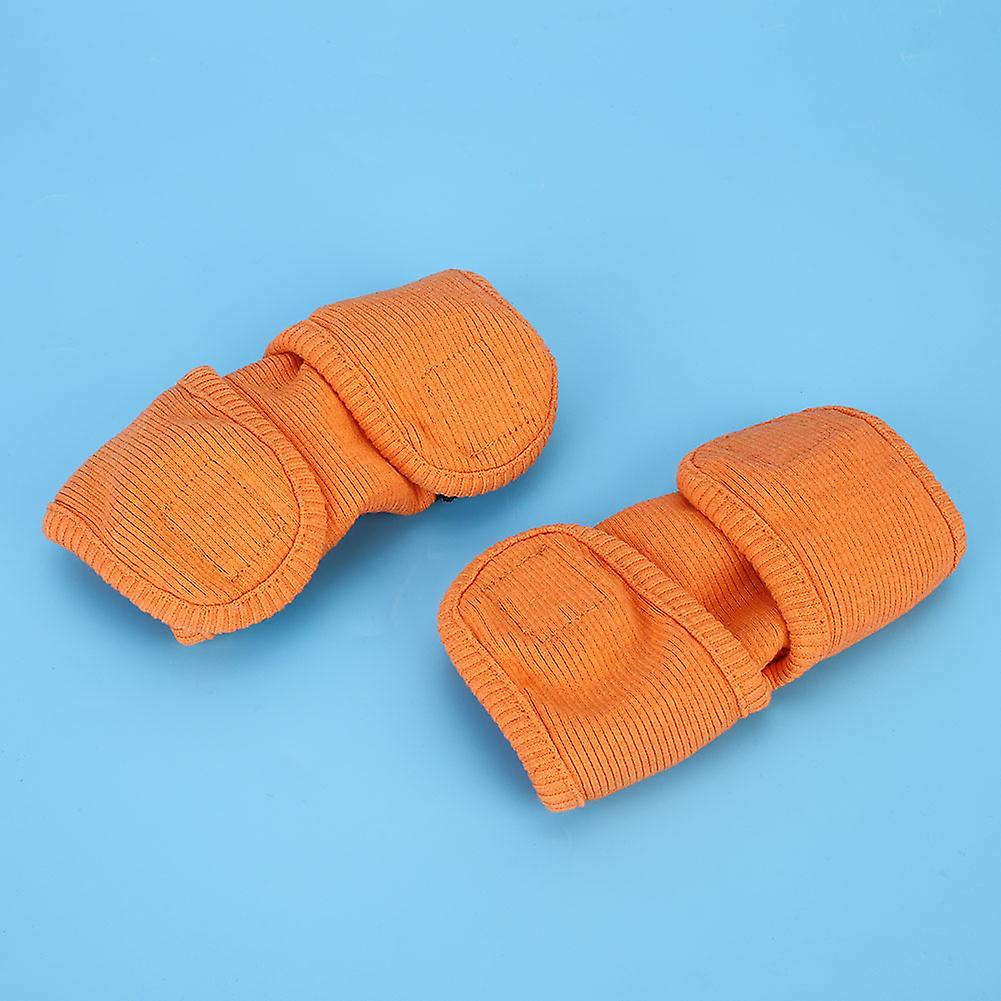 2pcs Dog Cat Leg Brace Elbow Protector Warm Knee Pads Surgery Wound Leggings Guardorange L