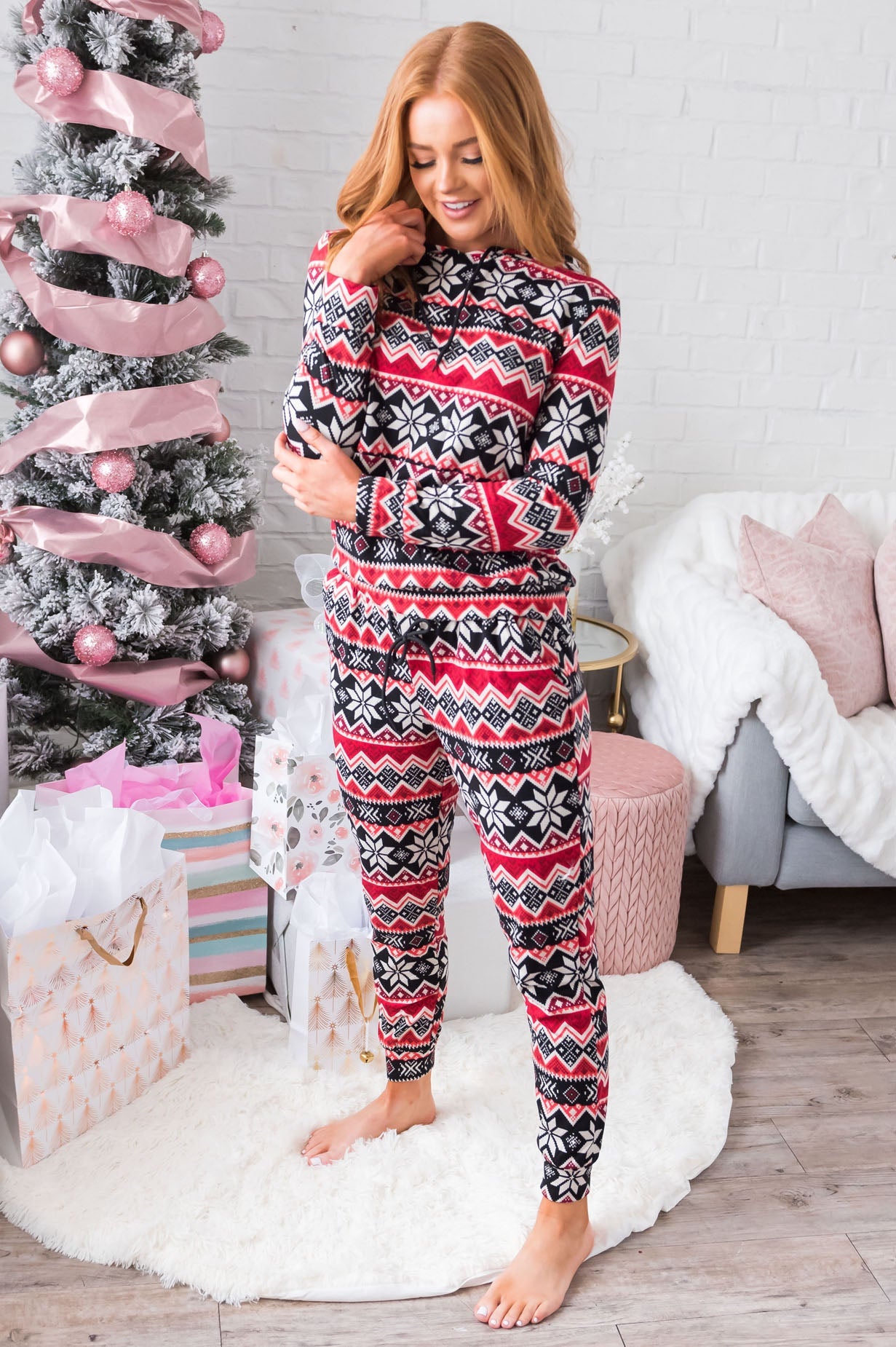 Cheery Little Snowflakes Modest Lounge Set