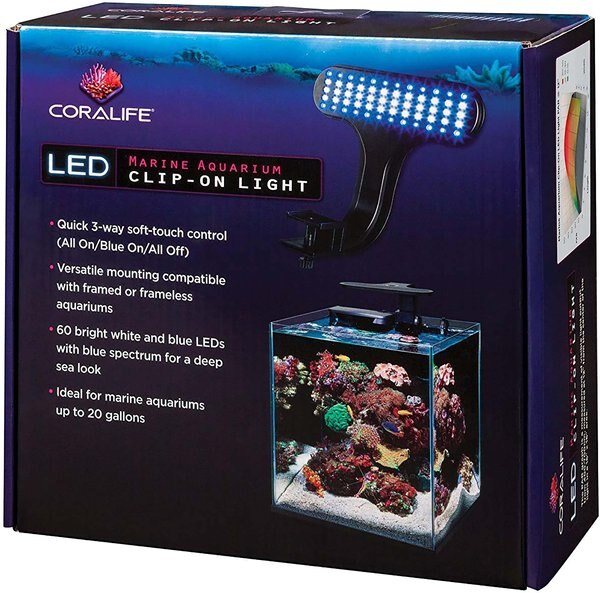 Coralife Marine Aquarium Clip-On LED Light