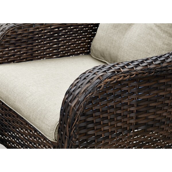 Outdoor Patio Rattan Chairs with Cushions Set of 2