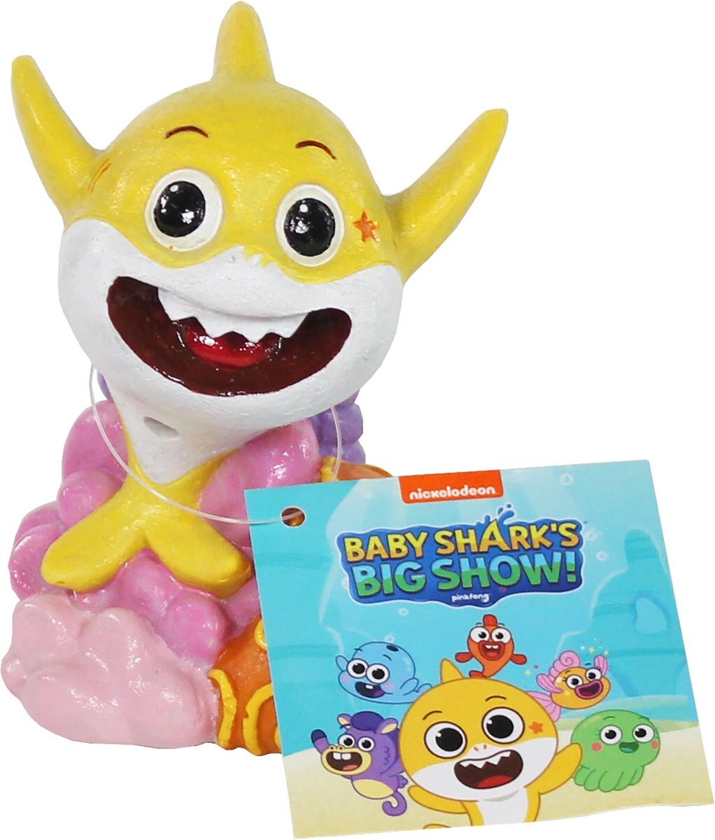 Penn-Plax Nickelodeon Baby Shark Aquarium Decoration， Small