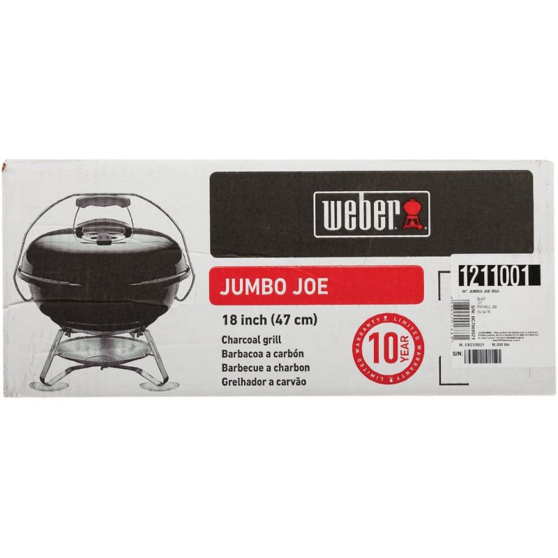 Weber Jumbo Joe Portable Charcoal Grill Black