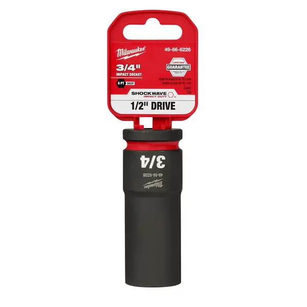 Milwaukee 1/2 Drive 3/4 Deep 6 Point Socket