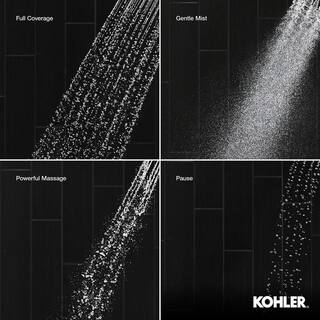 KOHLER Viron 4-Spray Patterns 6 in. Wall Mount Dual Showerhead and Handshower in Vibrant Brushed Nickel R26699-G-BN