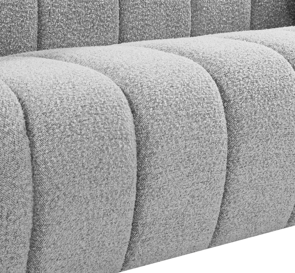 Elijah Boucle Fabric Upholstered Chair   Contemporary   Sofas   by Meridian Furniture  Houzz