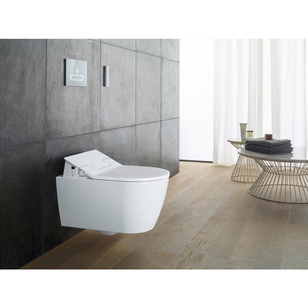 Duravit SensoWash Slim Electric Bidet Seat for Elongated Toilet in White 611000001001300