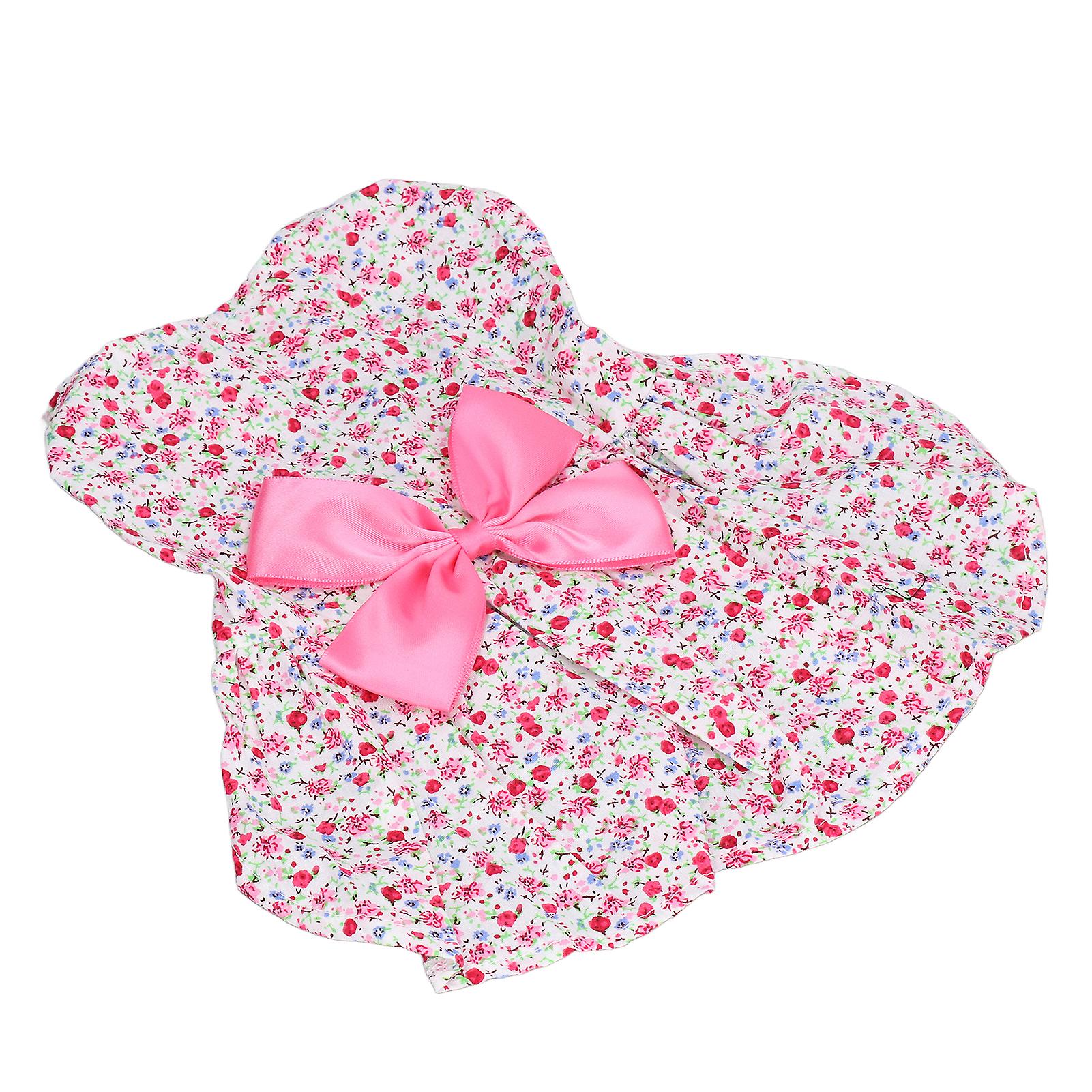 Little Pet Floral Skirt Puppy Rabbit Bow Dress Floral Clothes Cute Floral Skirt For Small Dogs Rabbitspink S