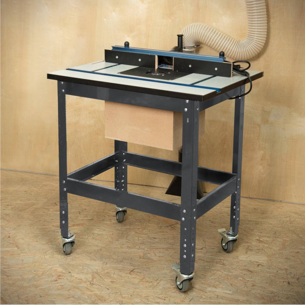 POWERTEC Router Table Stand 36 in. x 28 in. 400 lbs. Router Table Stand with Adjustable Legs and Levelers for Woodworking UT1006N