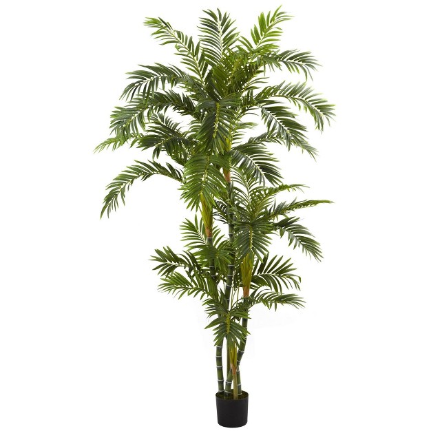 Nearly Natural 6-ft Curvy Parlor Palm Silk Tree