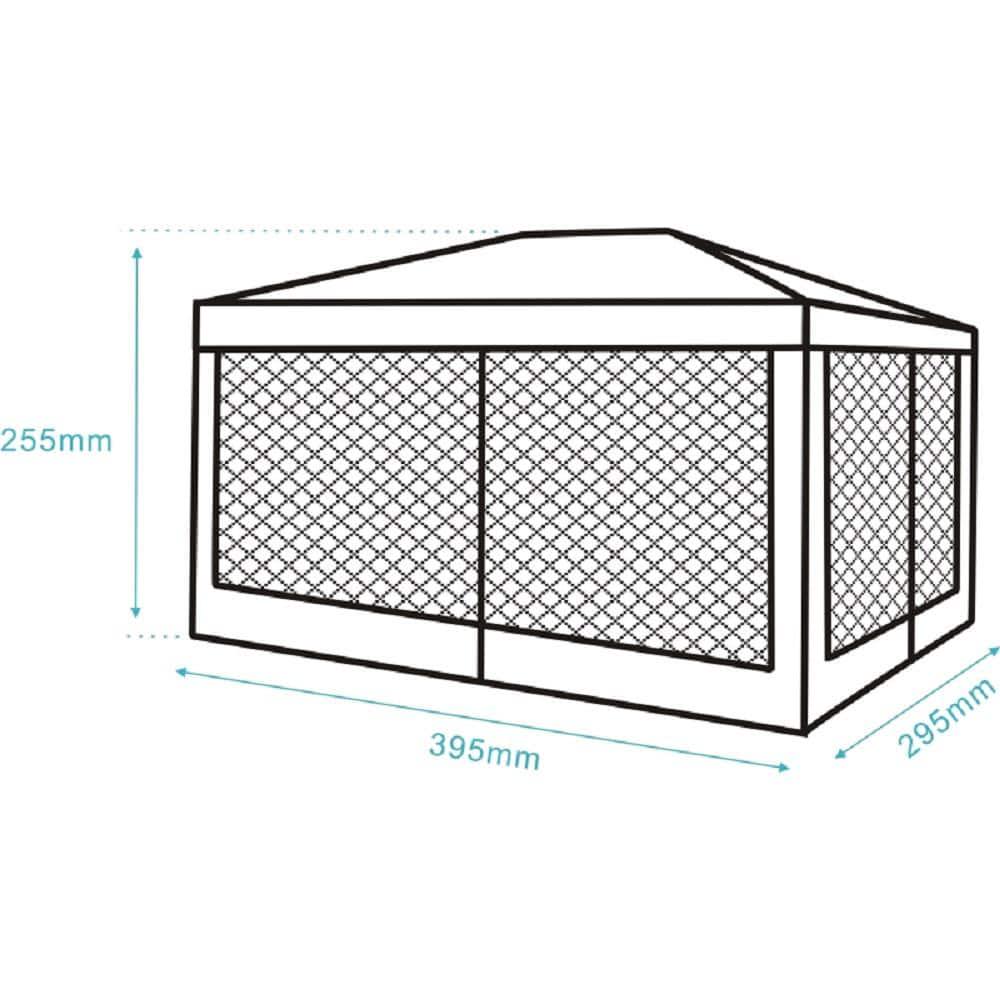 ALEKO 10 ft x 13 ft Brown Canopy Gazebo Canopy with Mesh Insect Screen