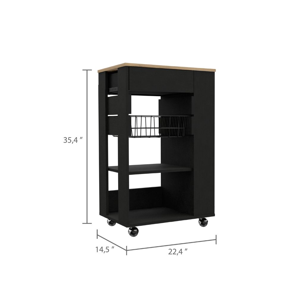 Boahaus Pessac Kitchen Cabinet (Black)