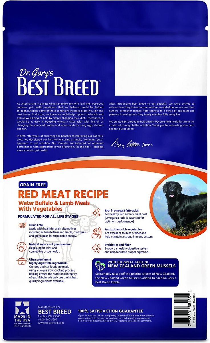 Dr. Gary's Best Breed Holistic Grain-Free Red Meat Recipe Dry Dog Food