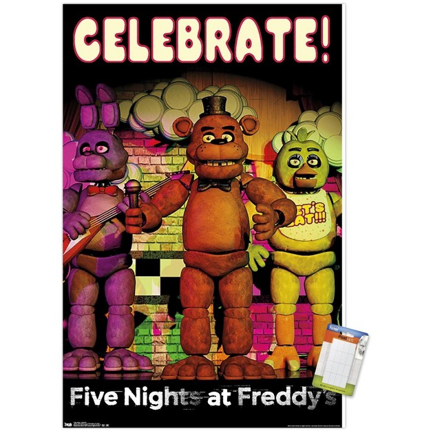 Trends International Five Nights At Freddy x27 s Celebrate Unframed Wall Poster Prints