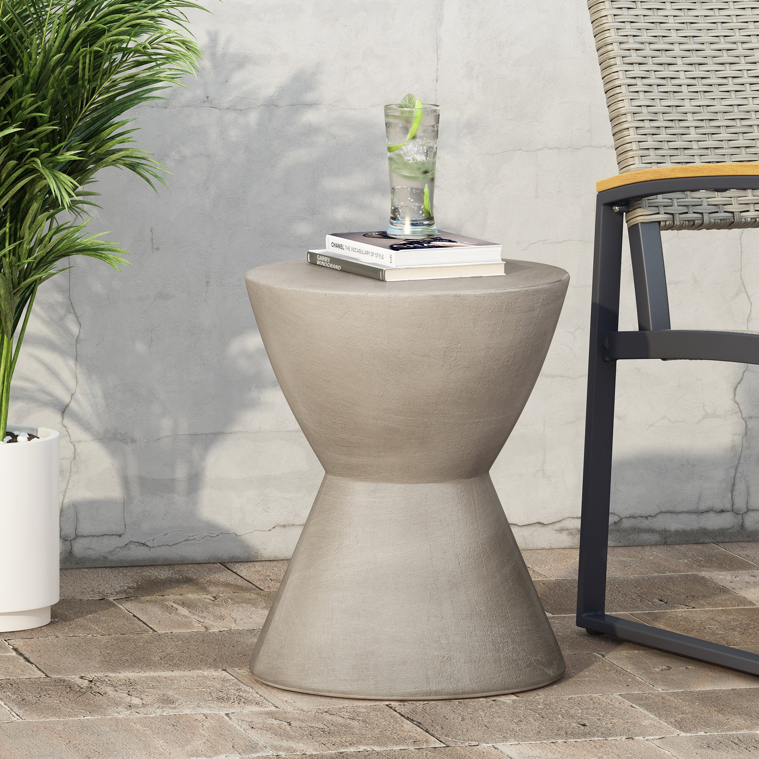 Billion Outdoor Lightweight Concrete Side Table