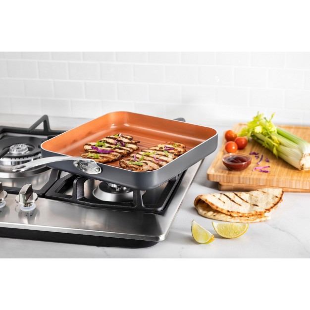 Gotham Steel 10 5 x27 x27 Nonstick Square Grill Pan