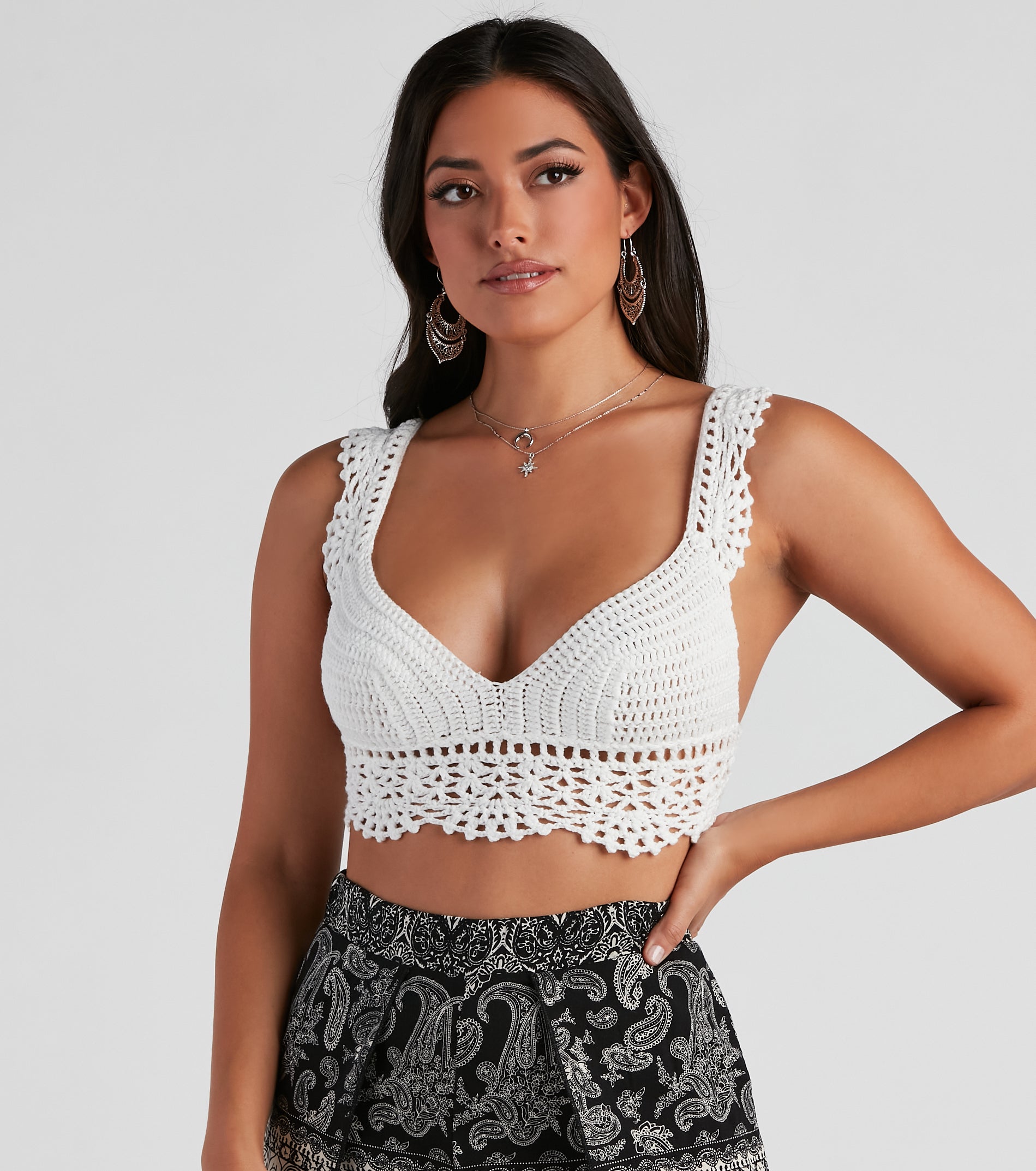 Chella Forever Crochet Crop Top