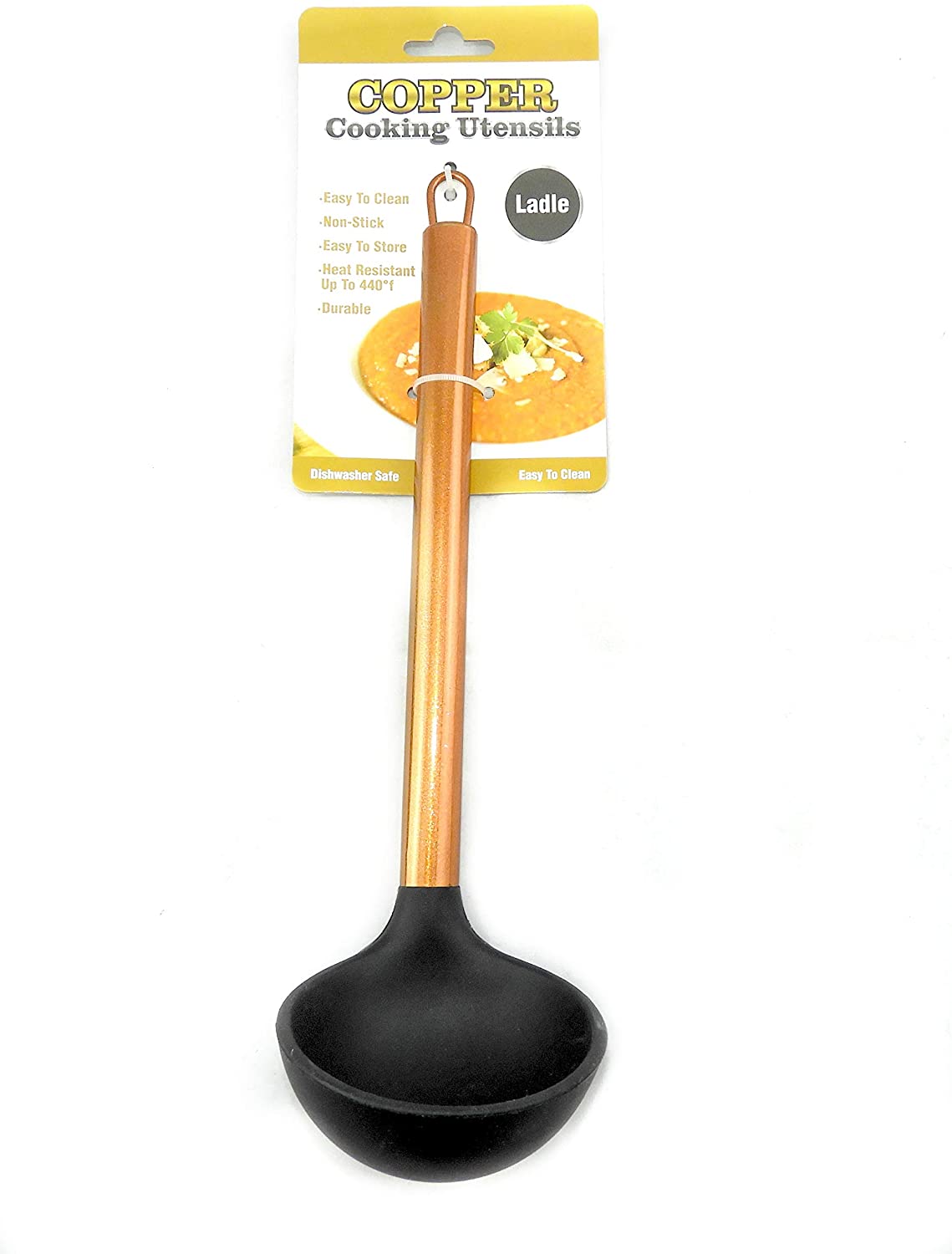 Dependable Industries Set of 6 Kitchen Copper Cooking Utensils Set Made with Heat Resistant Nylon