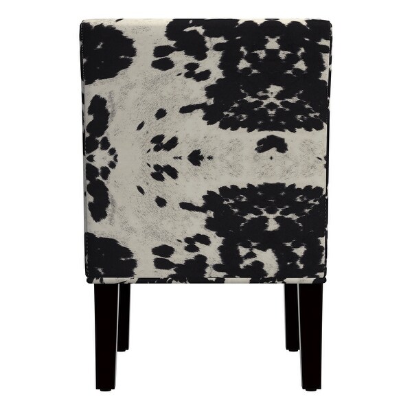 Black and White Faux Cow Hide Fabric Accent Chair by iNSPIRE Q Bold