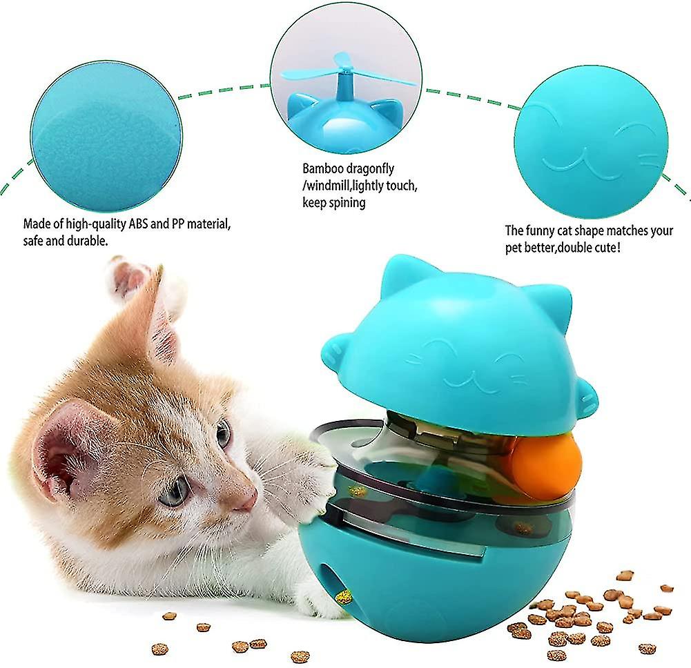 Miman Interactive Cat Toy Cat Toy， Interactive Cat Toy Tumbler， Cat Games With Double