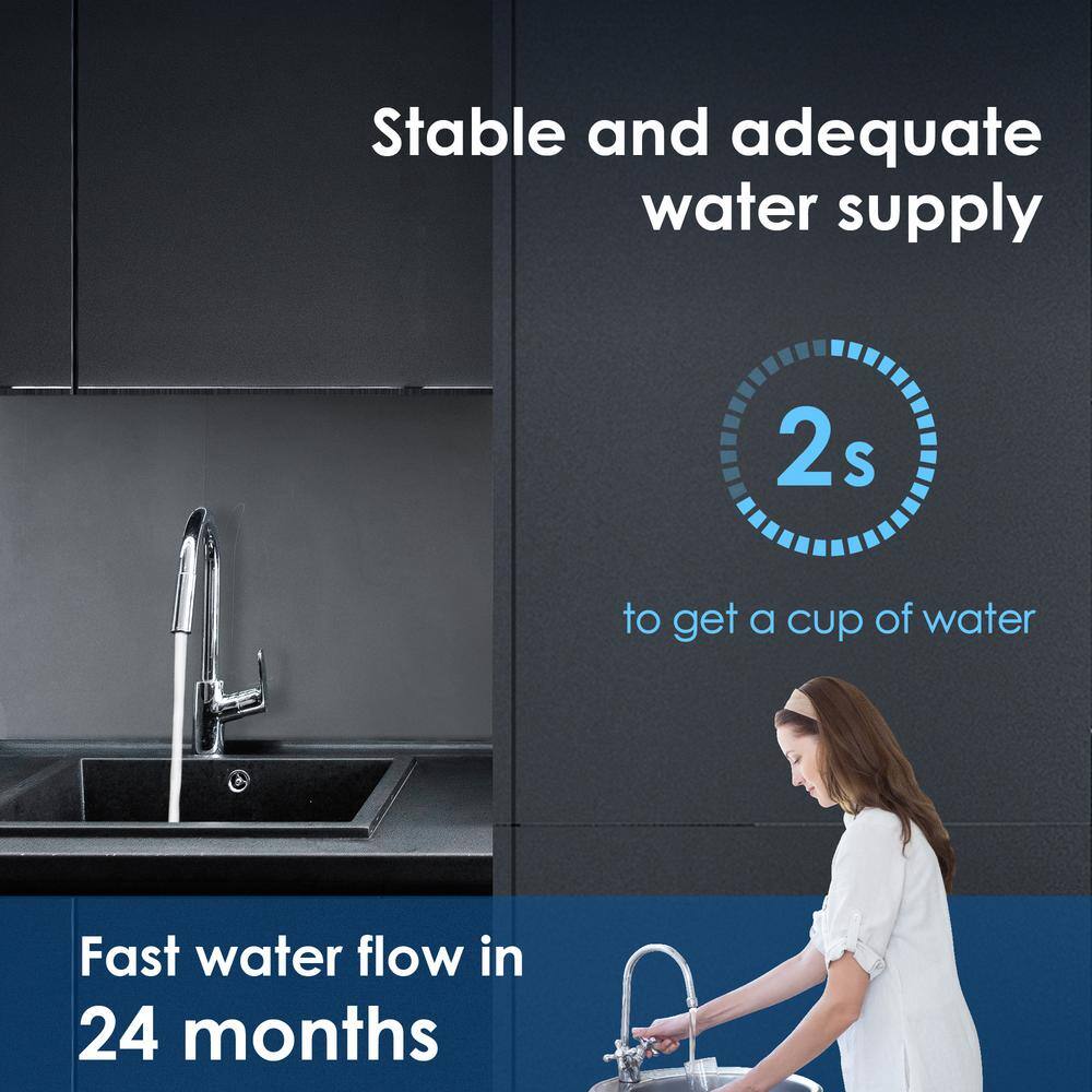 Waterdrop 16000 Gal. Long-Last Under-Sink Water Filter System with Direct Connect to Kitchen Faucet NSFANSI Certified B-WD-15UA