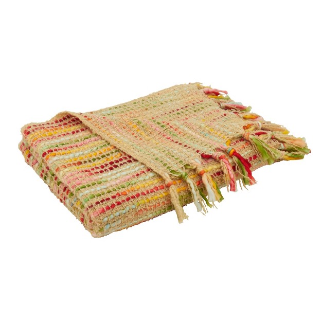 Rainbow Design Throw Blanket Saro Lifestyle