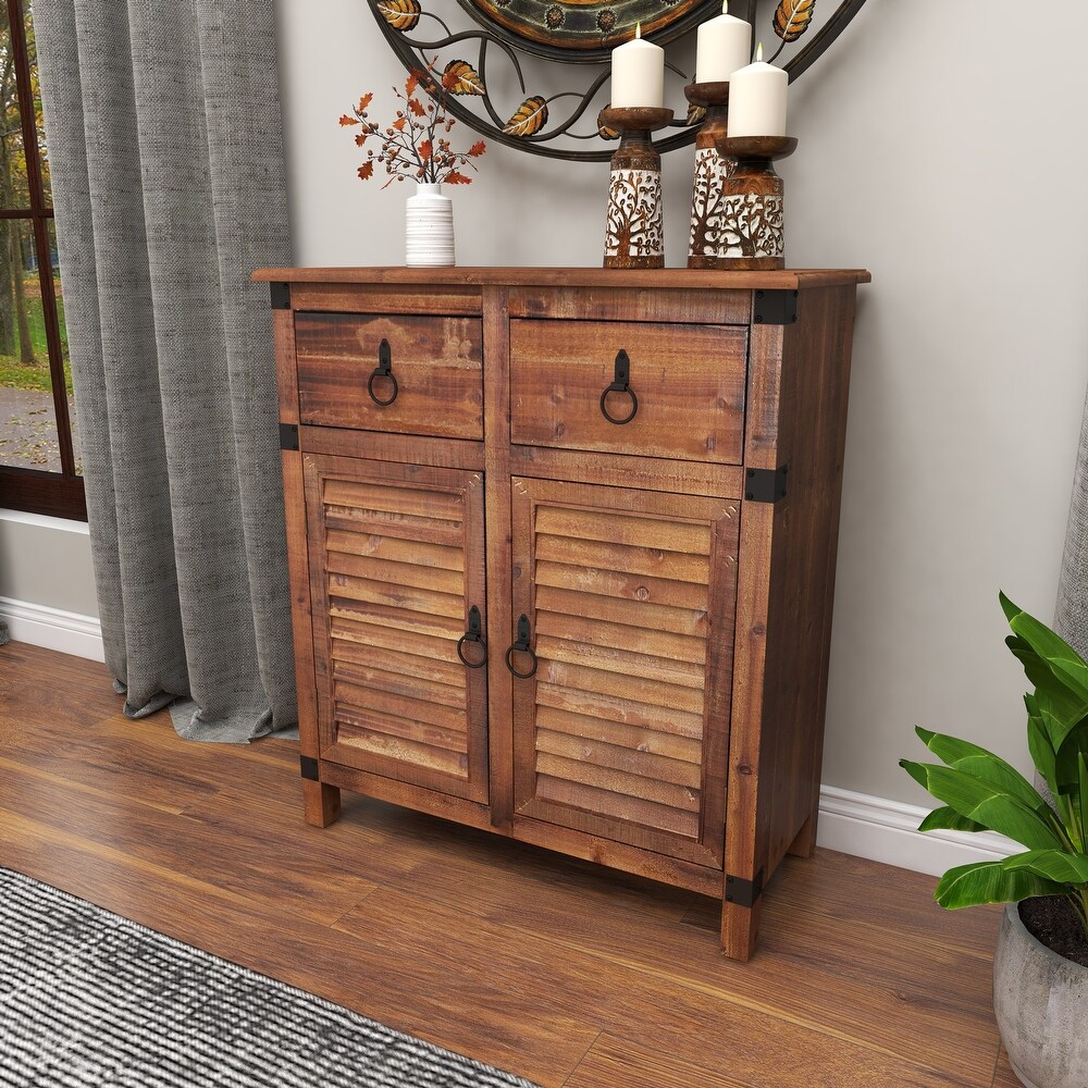 Brown Wood Rustic Cabinet 35 x 32 x 14   32 x 14 x 35