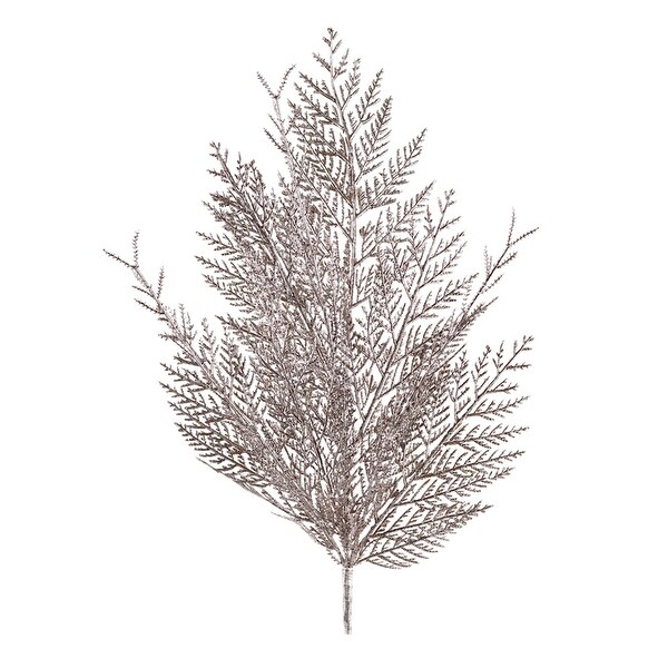 Metallic Silver Cedar Spray (Set of 6)