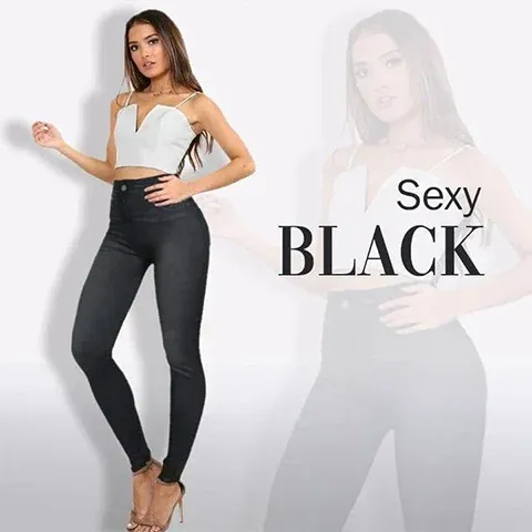 Perfect Stretch Skinny Fit Pull-On Push-Up Plus-Size Denim Jeans Leggi