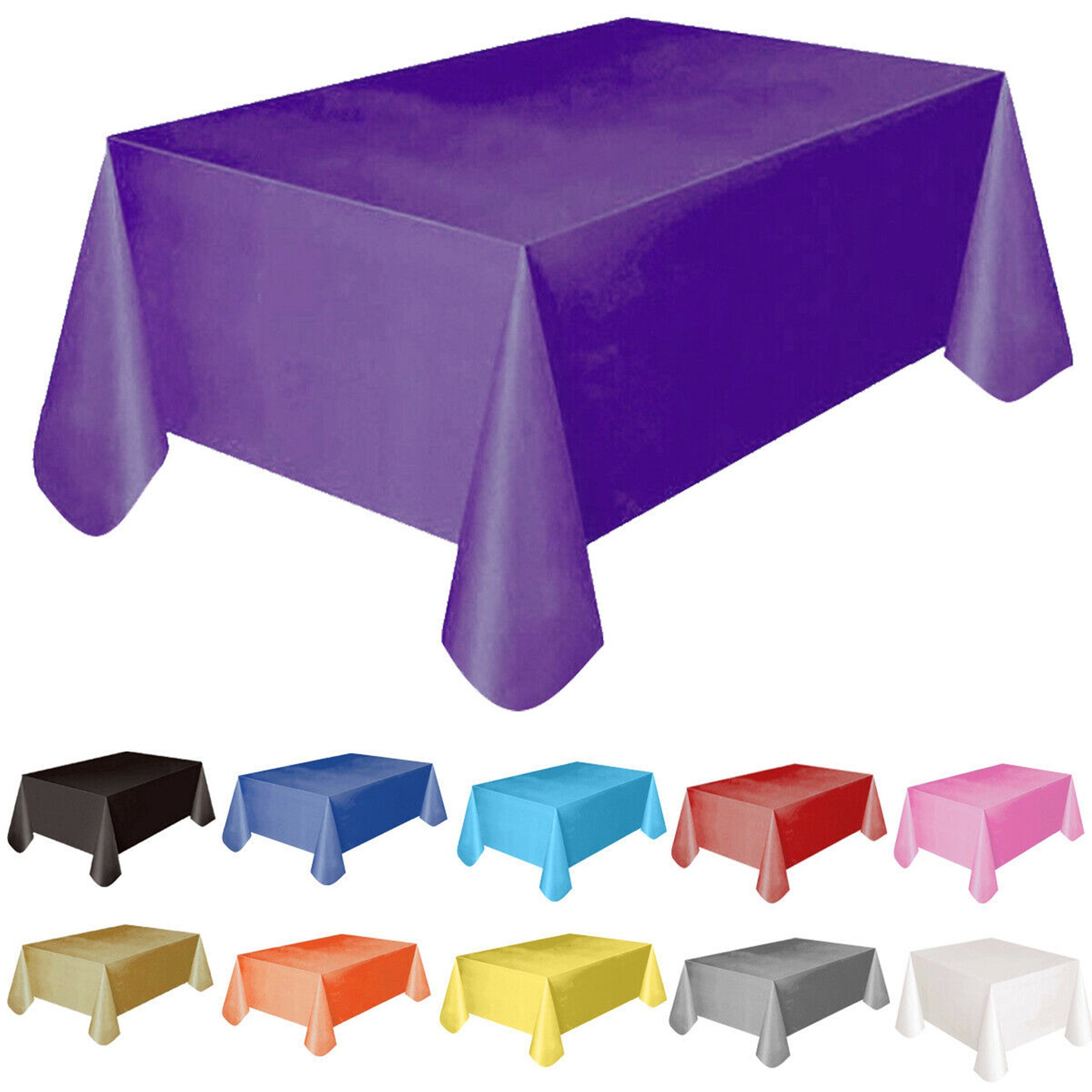 KelaJuan Waterproof Tablecloth Solid Color Stain Resistant Square Plastic Kitchen Holiday Party Utensils